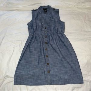 B. Smart denim look button down dress